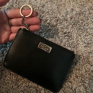 Black Kate Spade keychain wallet